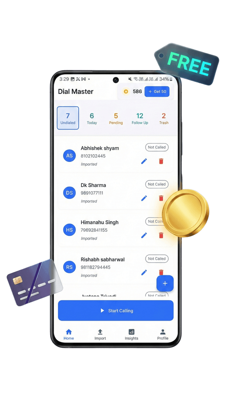 Dial Master App Mockup